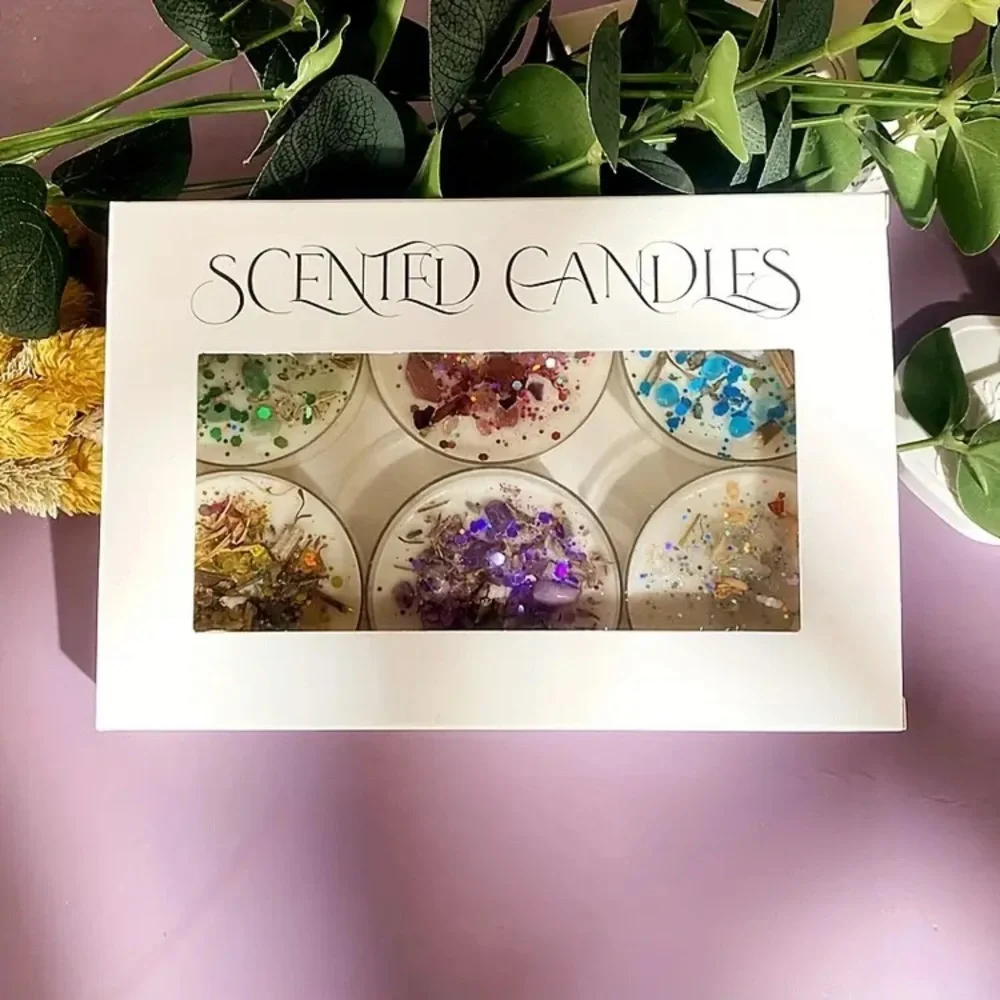 Candles Set 6 - Multicolor  Ocean Breeze Scented